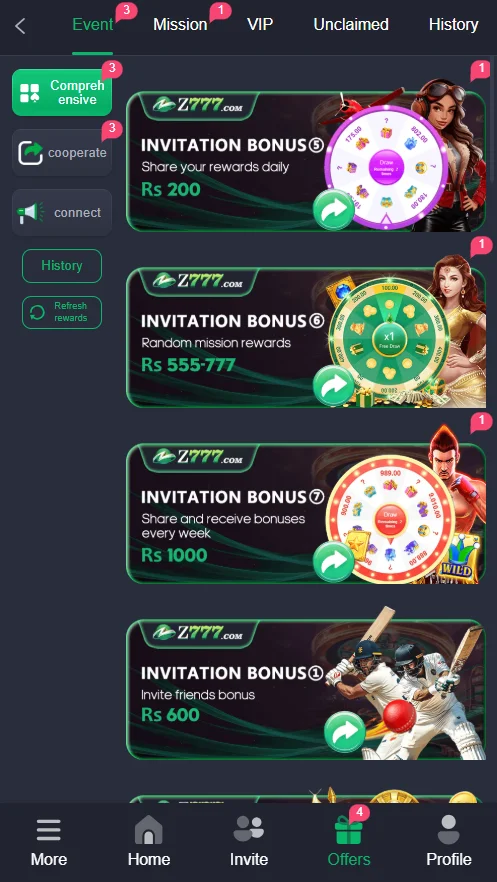Z777 Game Events